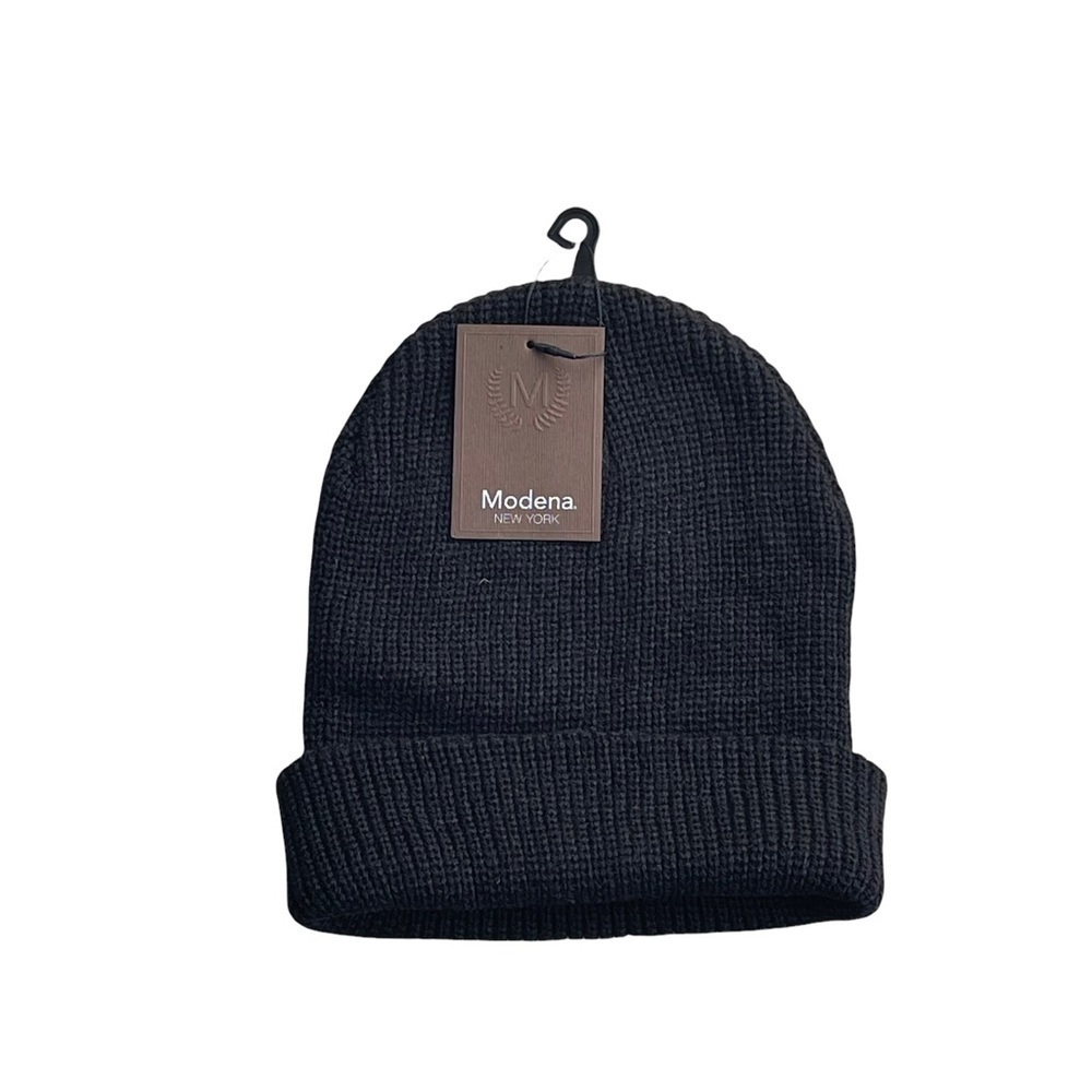 Modena Black Unisex 7304 Knit Beanie One Size